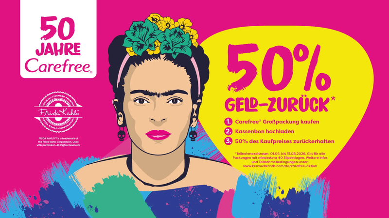 Carefree Slipeinlagen mit 50 % Cashback