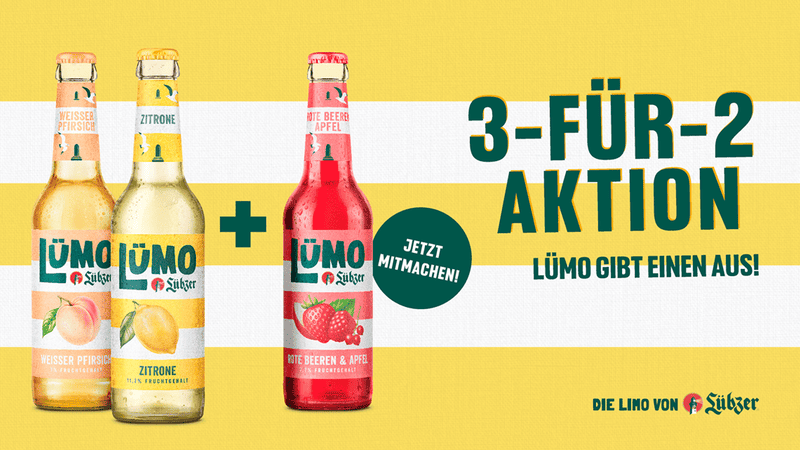 LÜMO 3 Für 2 Cashback-Aktion