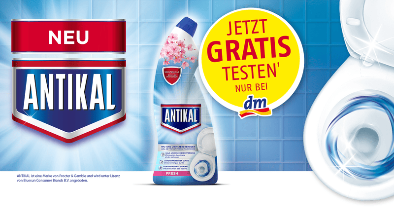 Antikal WC- & Urinstein-Reiniger Fresh Gratis Testen