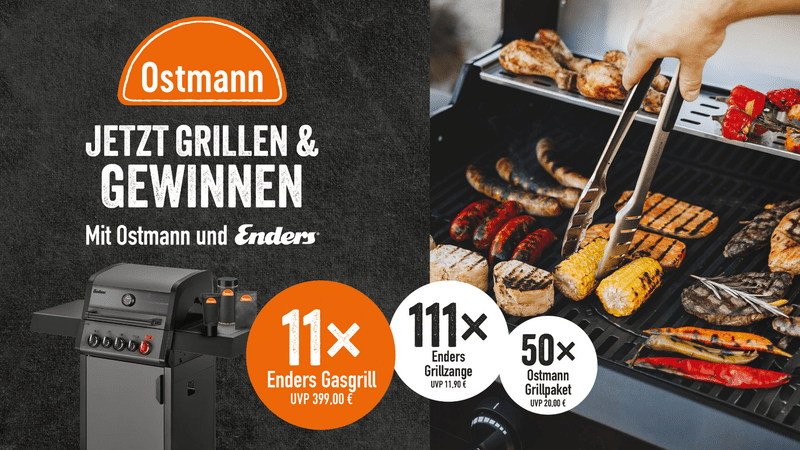 Ostmann Grill Gewinnspiel – Gewinne Gasgrills, Grillzubehör & Grillpakete