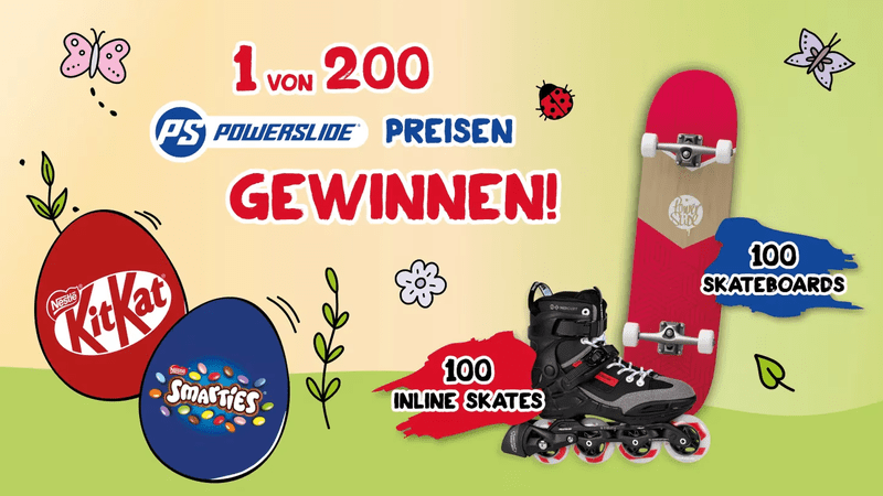 Nestlé SMARTIES & KITKAT Oster Gewinnspiel – Gewinne Inline Skates & Skateboards