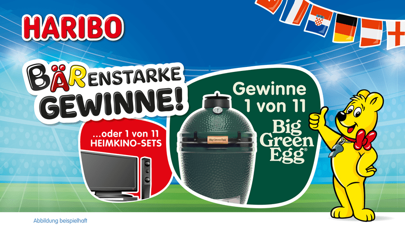 HARIBO Gewinnspiel – Gewinne Samsung Fernseher oder Big Green Egg Grill