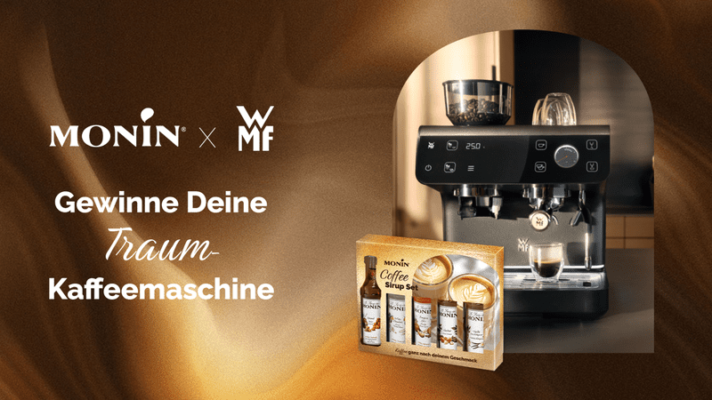 Monin Gewinnspiel:  WMF Kaffeemaschine, Kaffee-Pakete oder Rabatt-Coupons gewinnen