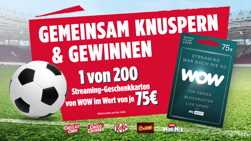 Nestlé Choco Crossies WM Gewinnspiel – Gewinne WOW Gutscheine