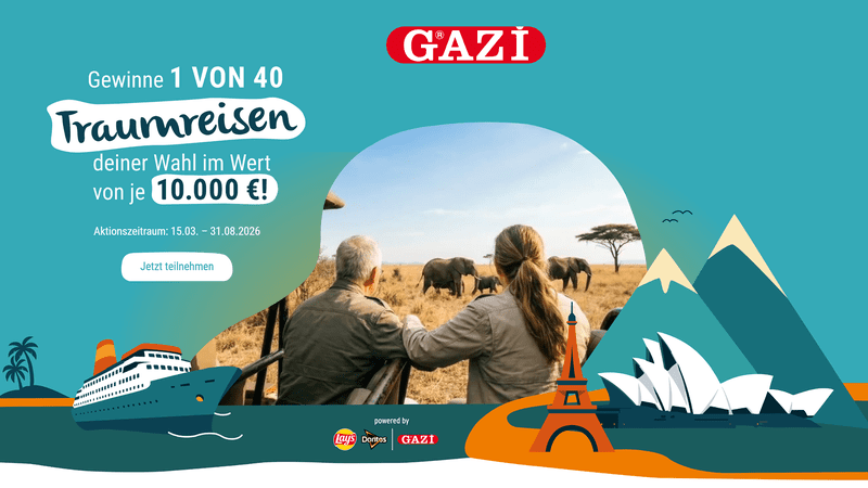 GAZİ, Lay's und Doritos Gewinnspiel – Gewinne eine Traumreise