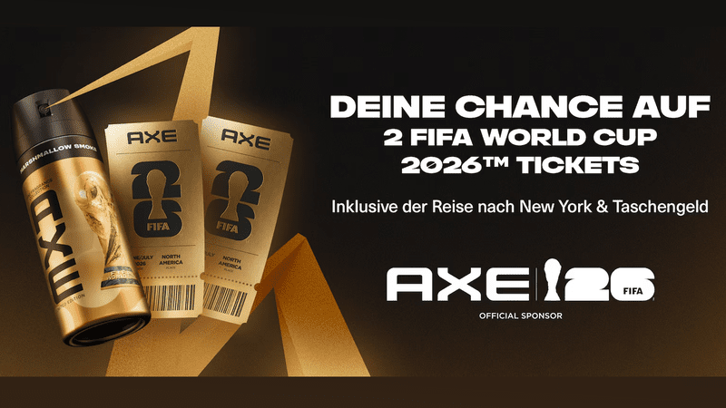 AXE Gewinnspiel – 2 Tickets plus Flug & Hotel zum FIFA World Cup 2026 gewinnen