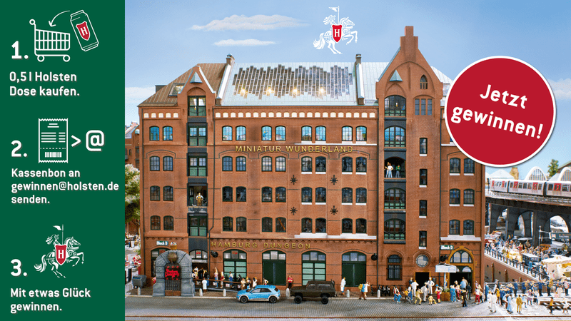 Holsten Gewinnspiel – Eintritt ins Miniatur Wunderland, Hotelübernachtung, Holsten Shop Gutscheine gewinnen