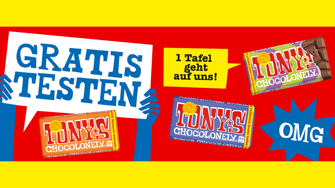 Tony's Chocolonely Tafel kostenlos testen