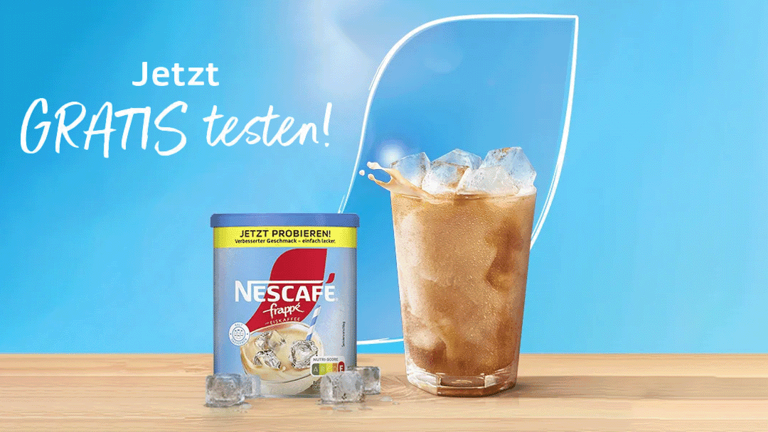 Nescafé frappé Eiskaffee Gratis Testen