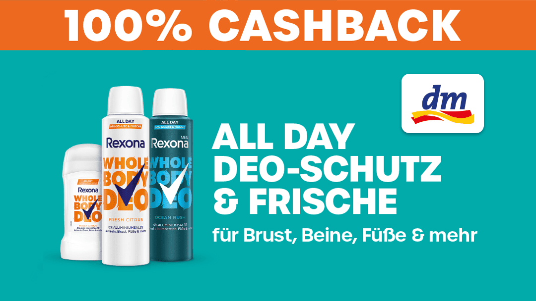 Rexona Whole Body Deos Gratis Testen