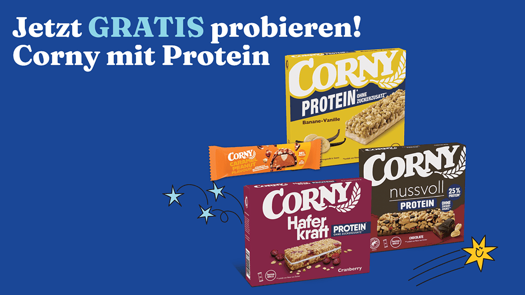 Corny Proteinriegel Gratis Testen