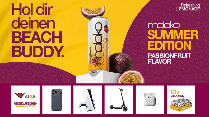 Moloko Summer Edition Gewinnspiel – Reisegutschein, Playstation 5 und mehr gewinnen