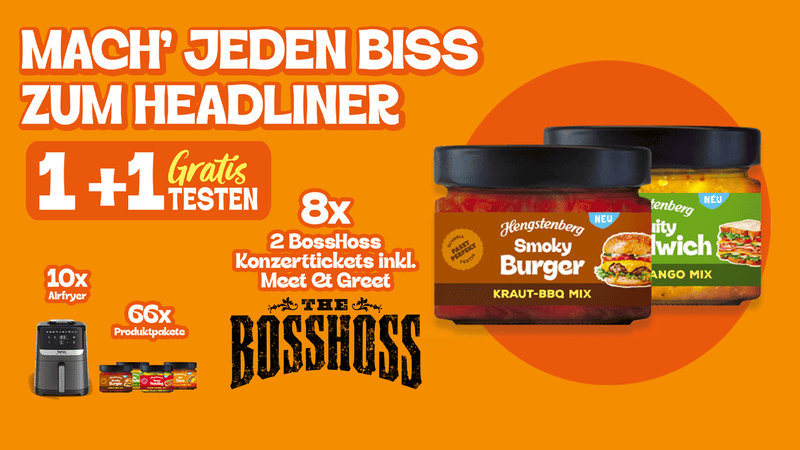 Hengstenberg Streetfood Topping Mix 2 für 1 Aktion