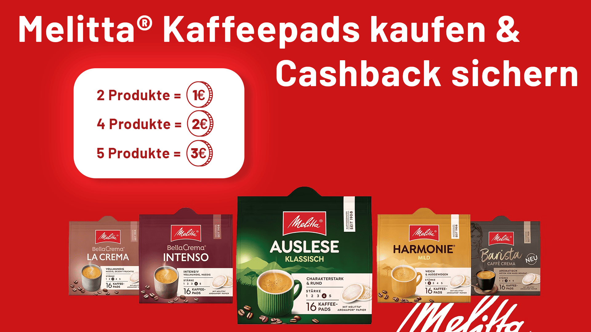 Melitta Kaffeepads Cashback Aktion