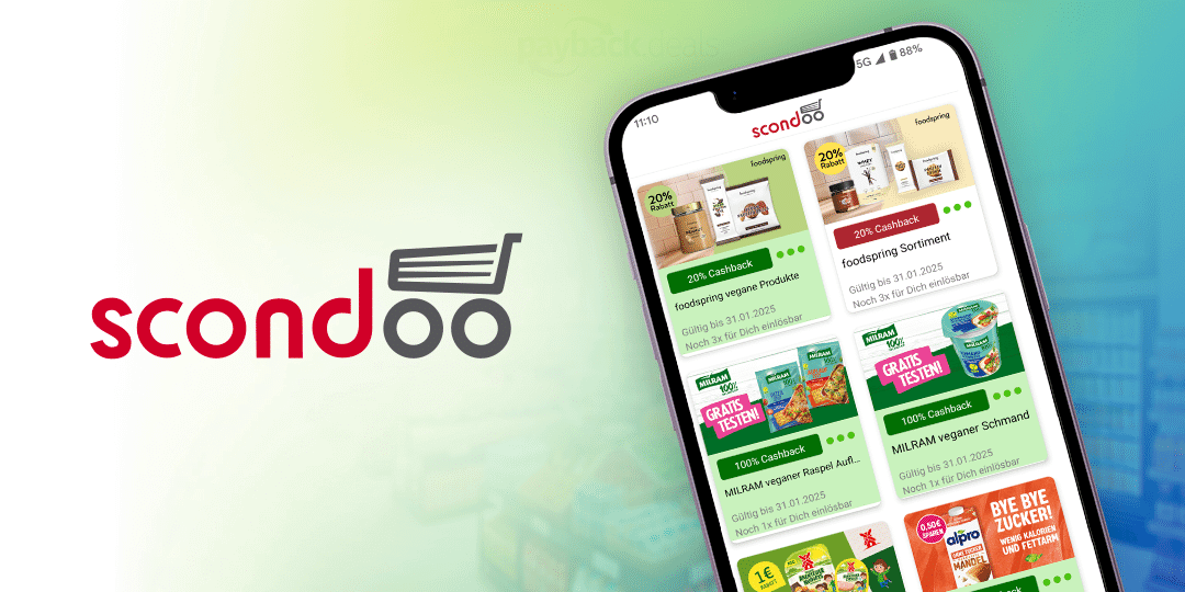 Tolle Cashback Angebote mit der Scondoo Cashback-App
